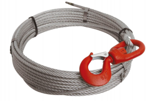 Lina stalowa do wyciagarki z obrotowym hakiem PROLUX 7100 kg 25 m ( 710255W5 ) Ø 10 mm