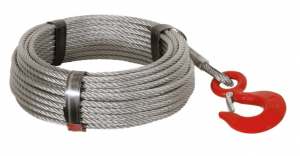 Lina stalowa do wyciągarki, Elastyczna, cynkowana z rdzeniem stalowym PROLUX 7100 kg 24 m ( 751825 ) Ø 10 mm